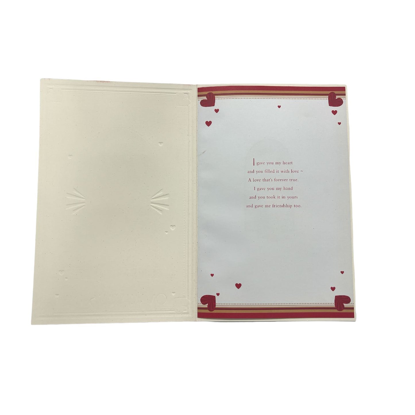 With Love To My Husband On Valentine's Day Gold And Red Glitter Card