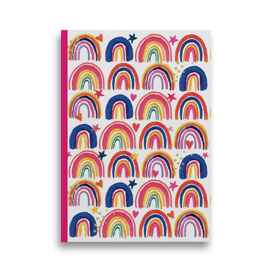 A4 Lined 100 Pages Rainbows Design Notepad By Jolipad