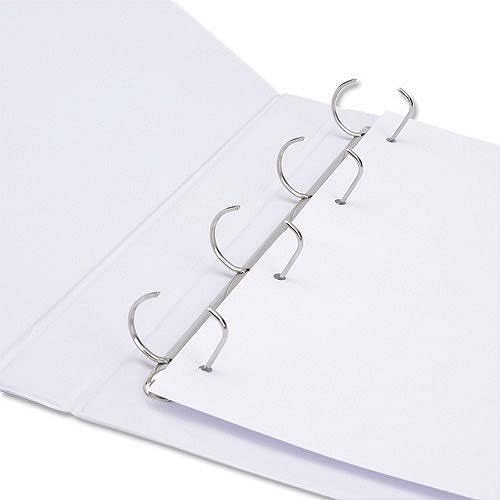 Pack of 6 A4 White Presentation 16mm 4D-Ring Binders