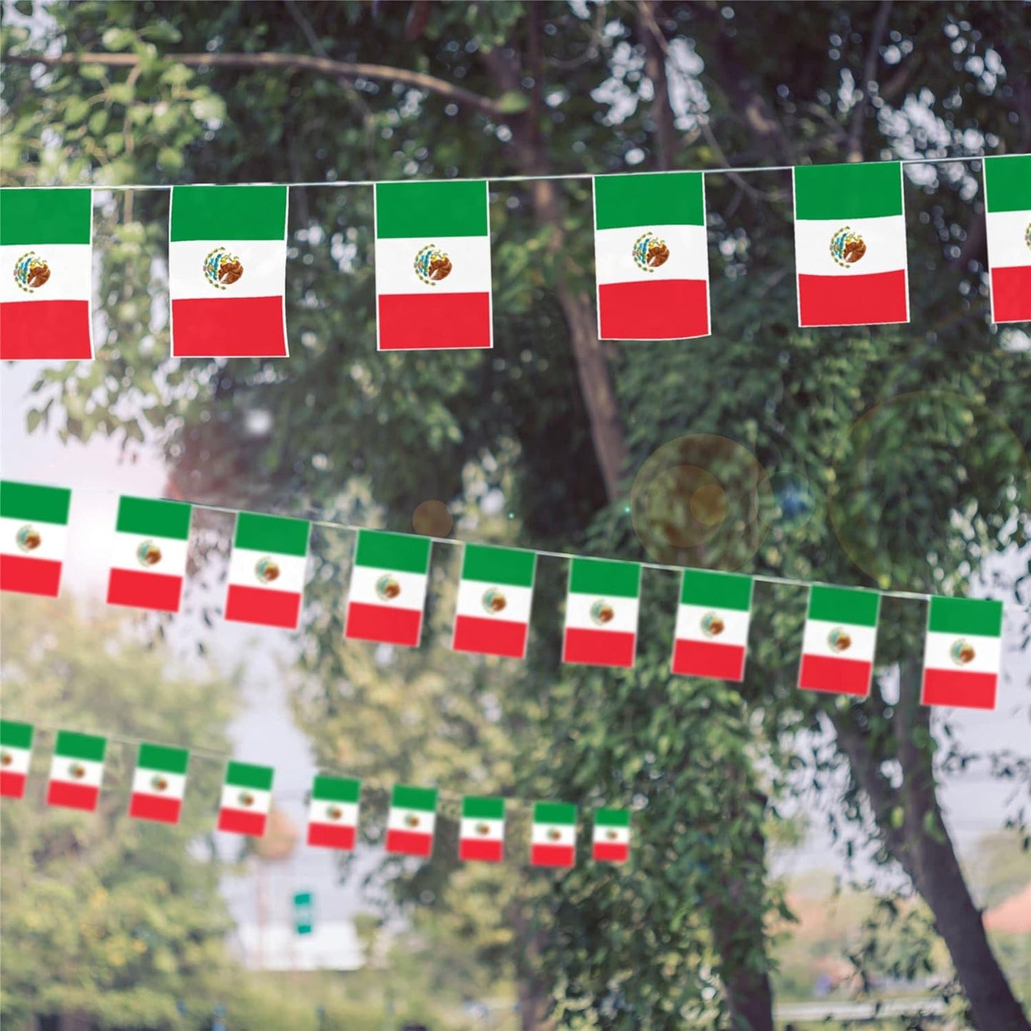 Mexico Rectangle Bunting 10m with 20 Flags