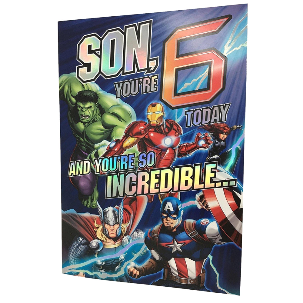 Hallmark Son Age 6 Birthday Avengers 'YOU'RE SO INCREDIBLE' Pop Out 3D Card