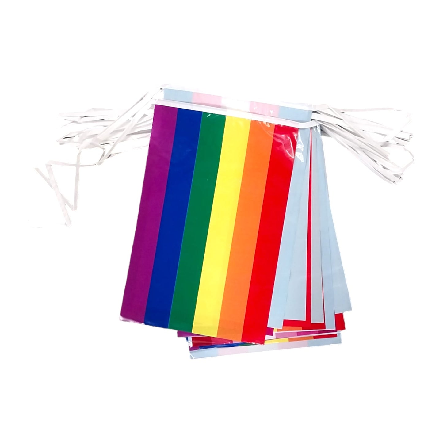 Rainbow Pride Bunting Rectangle 10m with 20 Pennants