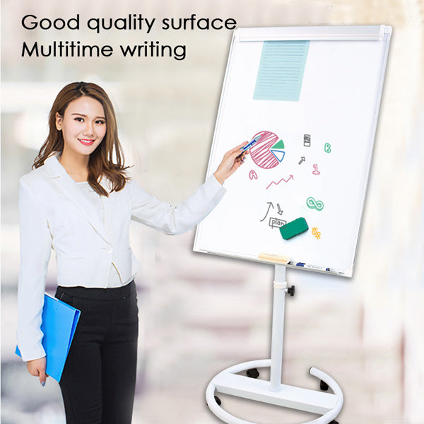 Metal Magnetic Background Rotatable Magnetic Flip Chart Pad Whiteboard 70 x 100cm 