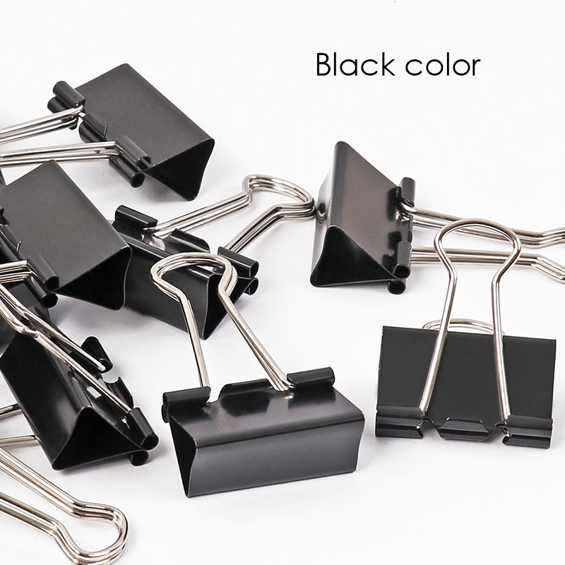 Pack of 12 Black 51mm Foldback Binder Clips