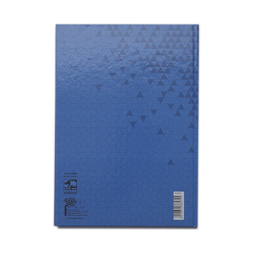 Rhino A4 Casebound 192 Page Blue 8mm Lined Hardback Notebook