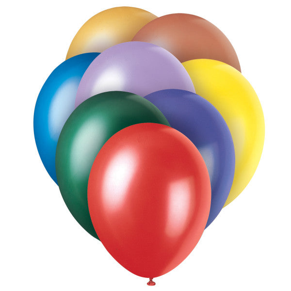 Pack of 8 Assorted 12" Premium Pearlized Balloons