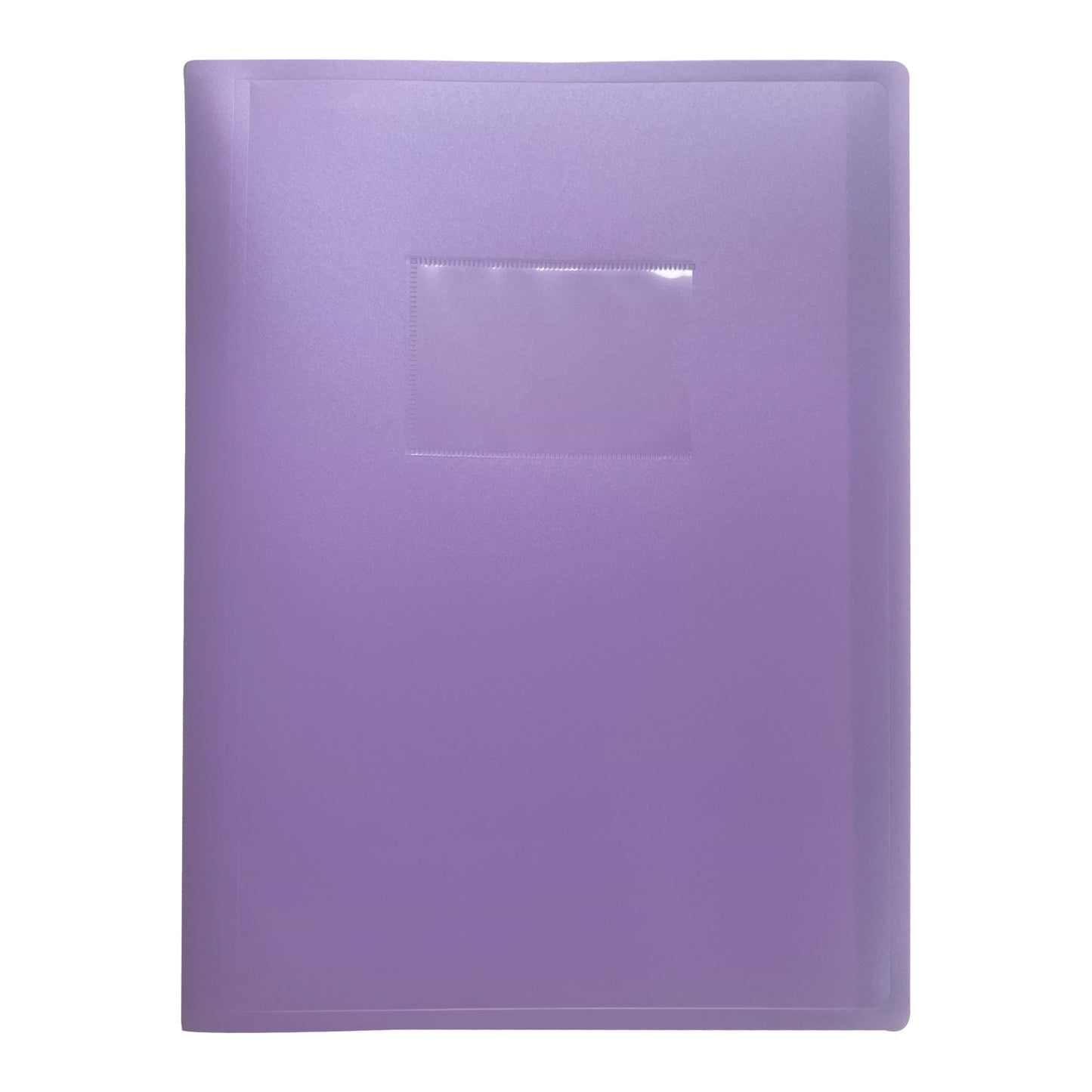 A4 Pastel Purple Coloured Flexicover 20 Pocket Display Book with Card Pocket