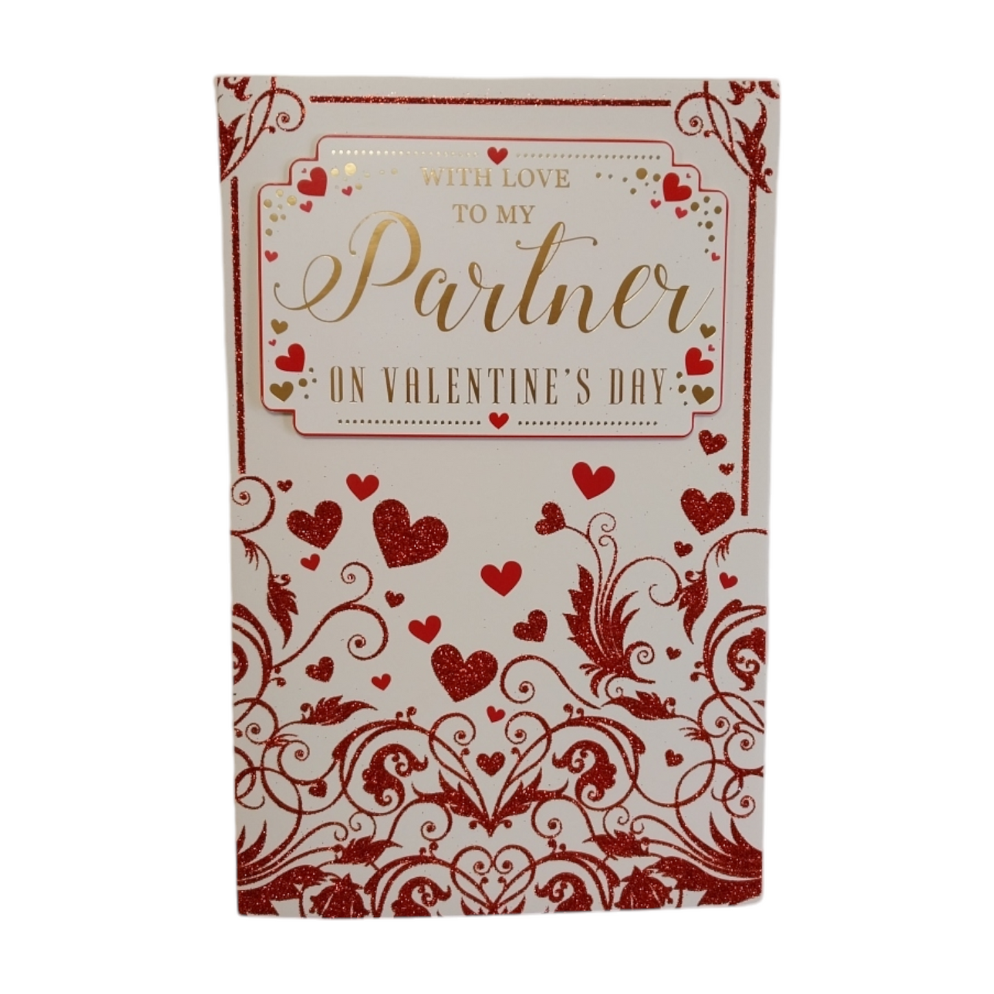 With Love To My Partner Classic Hearts Design Valentine's Day Boxed Card