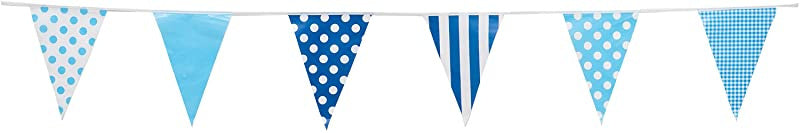 Blue Mix Bunting 10m with 20 Pennants