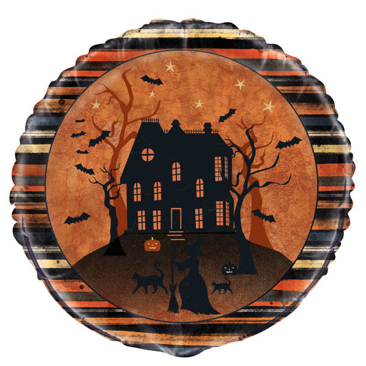 Full Moon Halloween Round Foil Balloon 18"