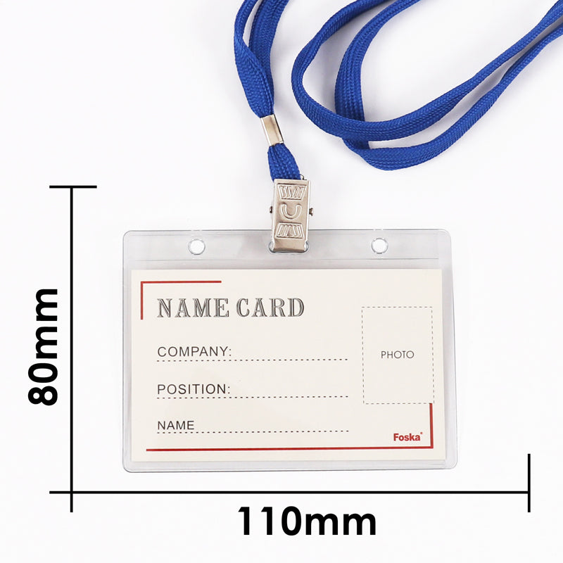 50 Sets of Name Badges with Red Lanyards