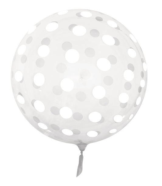 Clear Polka Dots 18" Vortex Balloon