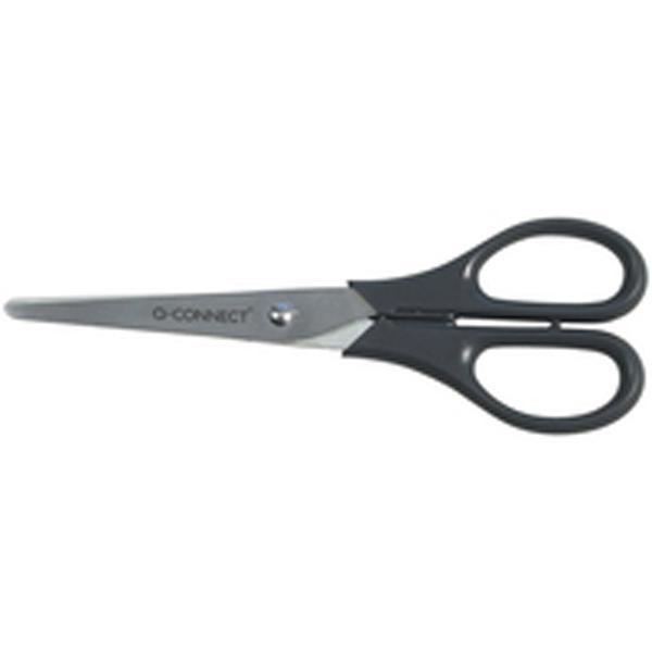 Pack of 24 Q-Connect Scissors 170mm Black Stainless Steel