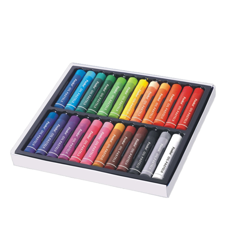 Pack of 24 Assorted Colour Soft Oil Pastels