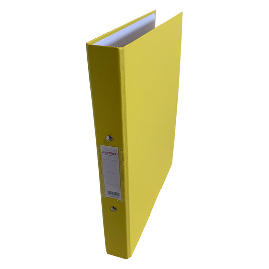 Pack of 10 A4 Yellow Paper Over Board Ring Binders by Janrax