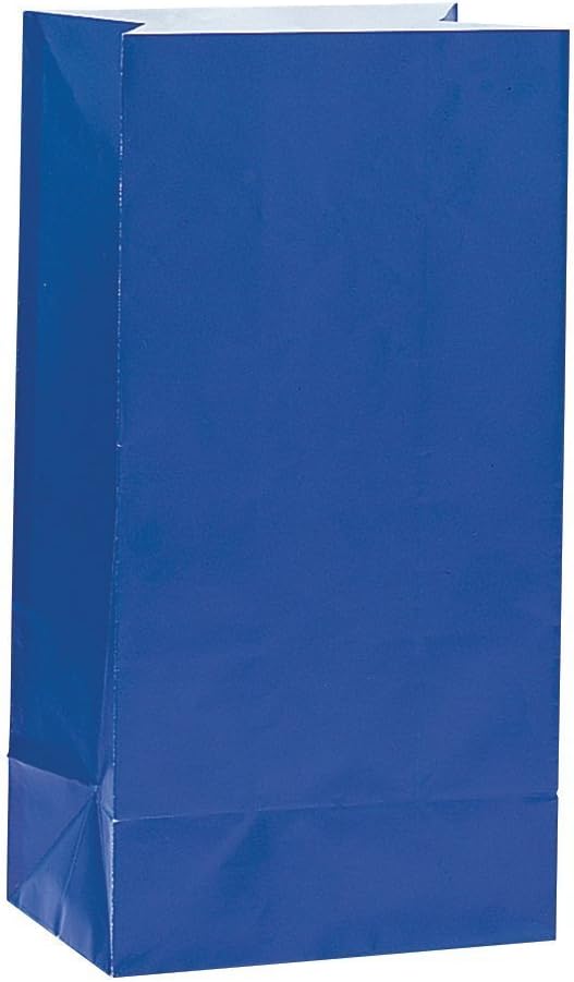 Pack of 12 Royal Blue Paper Party Bags