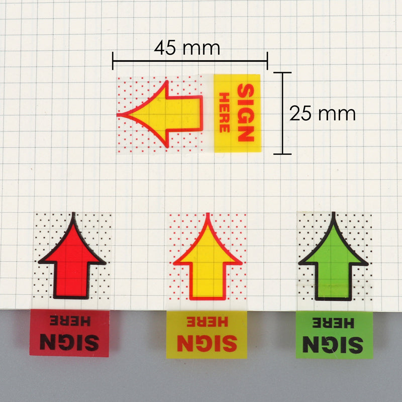 Pack of 50 "Sign Here" Sticky Index