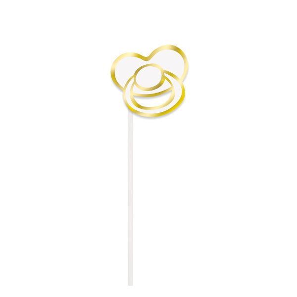 Pack of 10 "Hello Baby" Gold Baby Shower Photo Booth Props