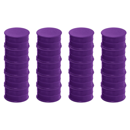 Pack of 36 Purple Coloured Round Flat Magnets - 24mm Whiteboard Notice Board Office Fridge