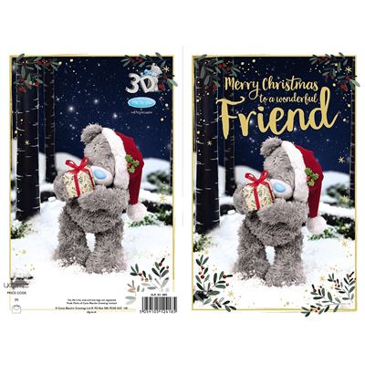 3D Holographic Wonderful Friend Christmas Card