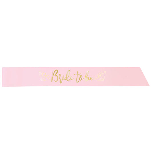 Pink and Gold "Bride to Be" Bachelorette Party Sash