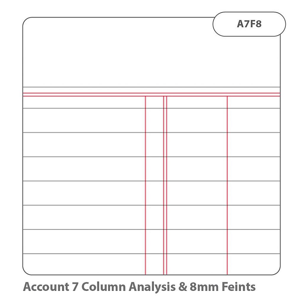 Rhino A4 32 Page Analysis Ruling Bookkeeping Book