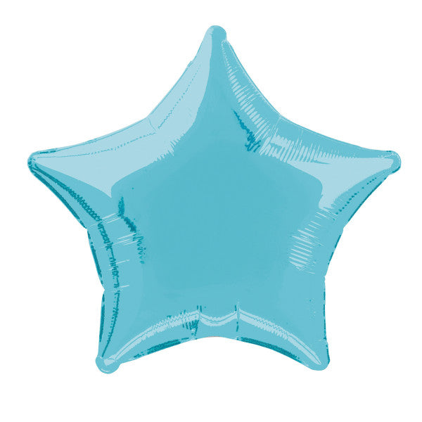 20" Baby Blue Solid Star Foil Balloon