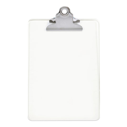 Clear A5 Clipboard with Butterfly Clip with Ruled Side