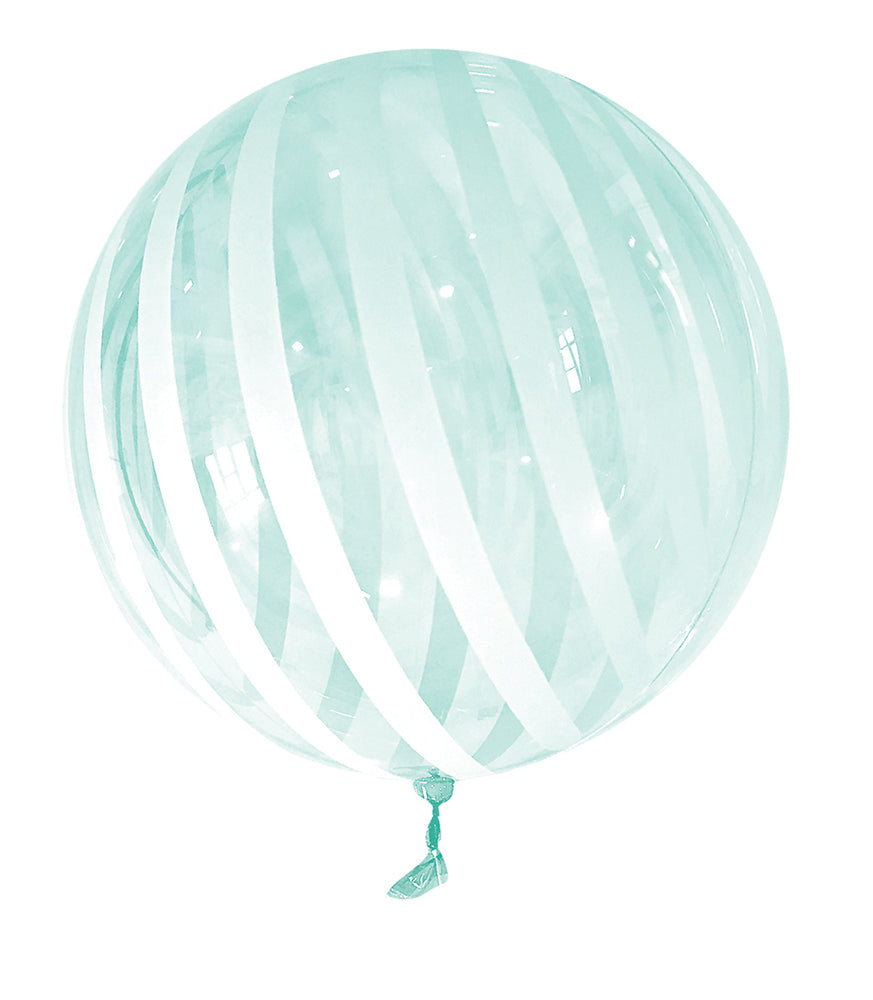 Turqoise Striped 18" Vortex Balloon