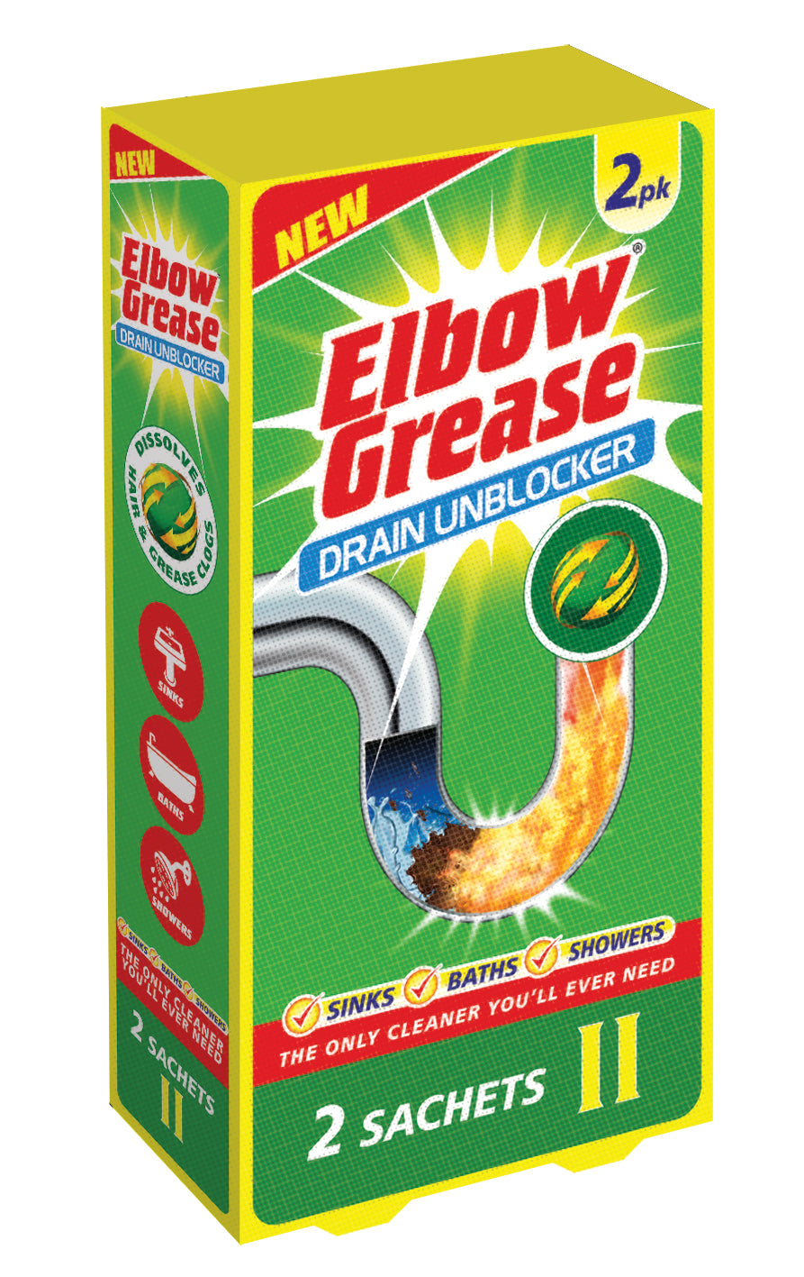 Pack of 2 Elbow Grease Drain Unblocker Sachets 25g