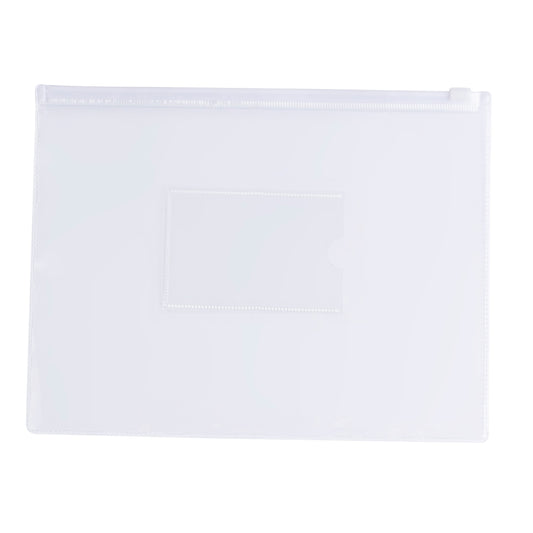 Pack of 12 A5 Clear Zippy Bags with White Zip