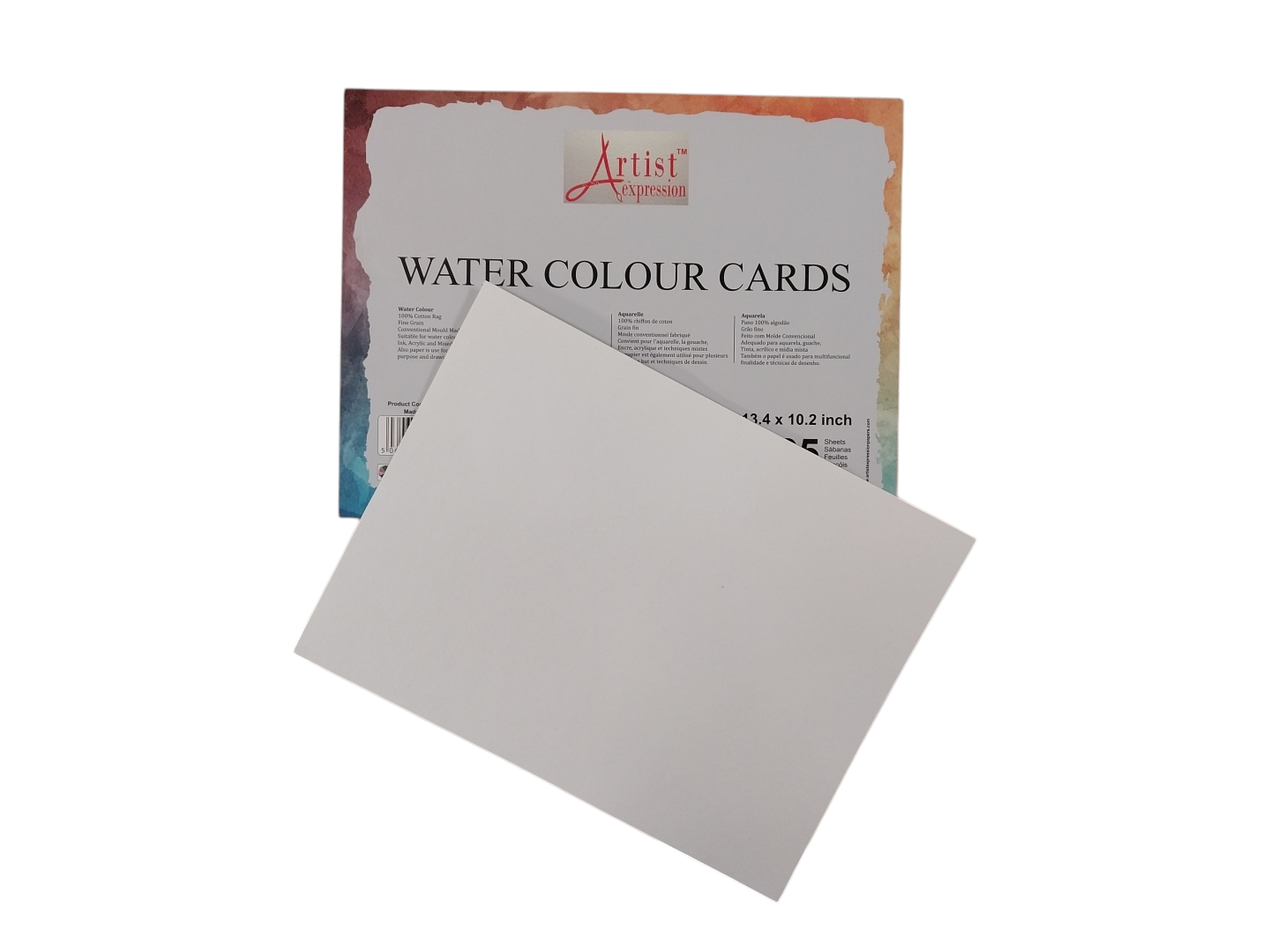 Water Colour Cards Folder 25 Sheets 34 x 26cm