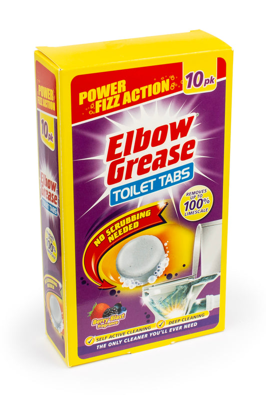 Pack of 10 Elbow Grease Toilet Tablets Berry Fragrance 30g