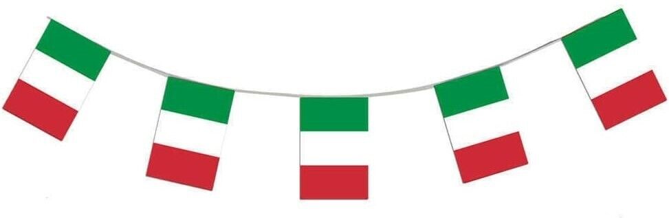 Italy Rectangle Bunting 10m with 20 Flags