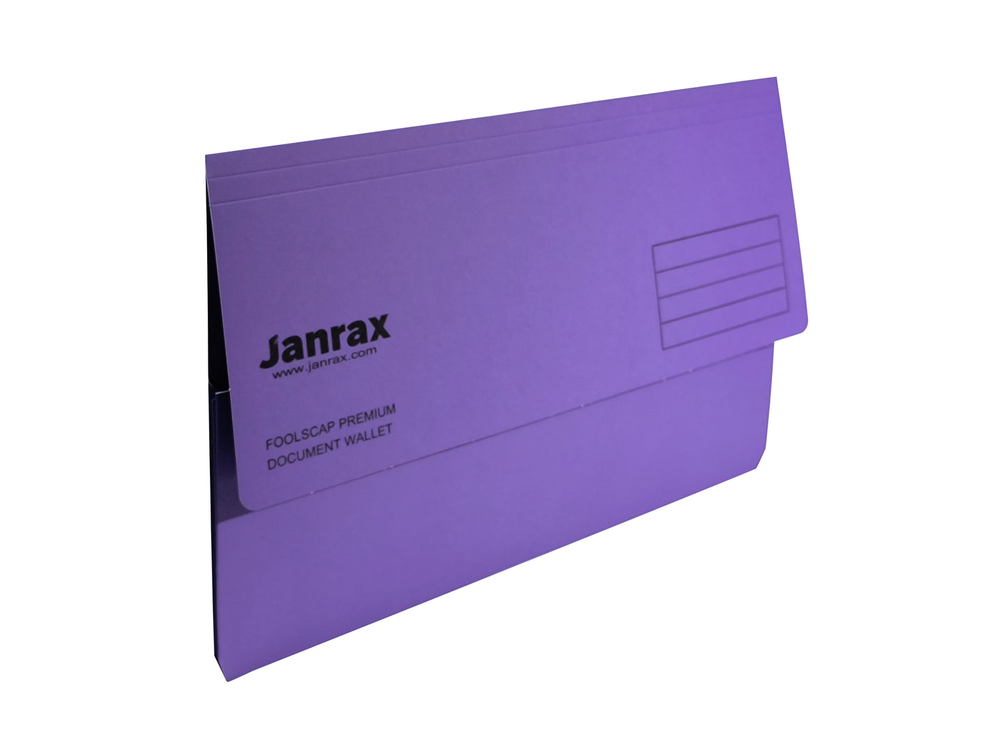 Pack of 10 Purple Card Premium Foolscap Document Wallets