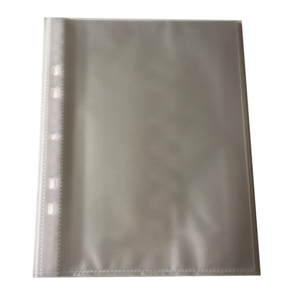 Pack of 100 A5 Glass Clear Punched Pockets by Janrax