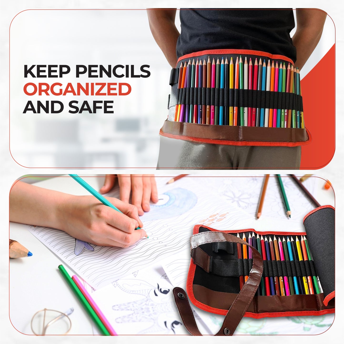 Round Roll Up Pencil Case