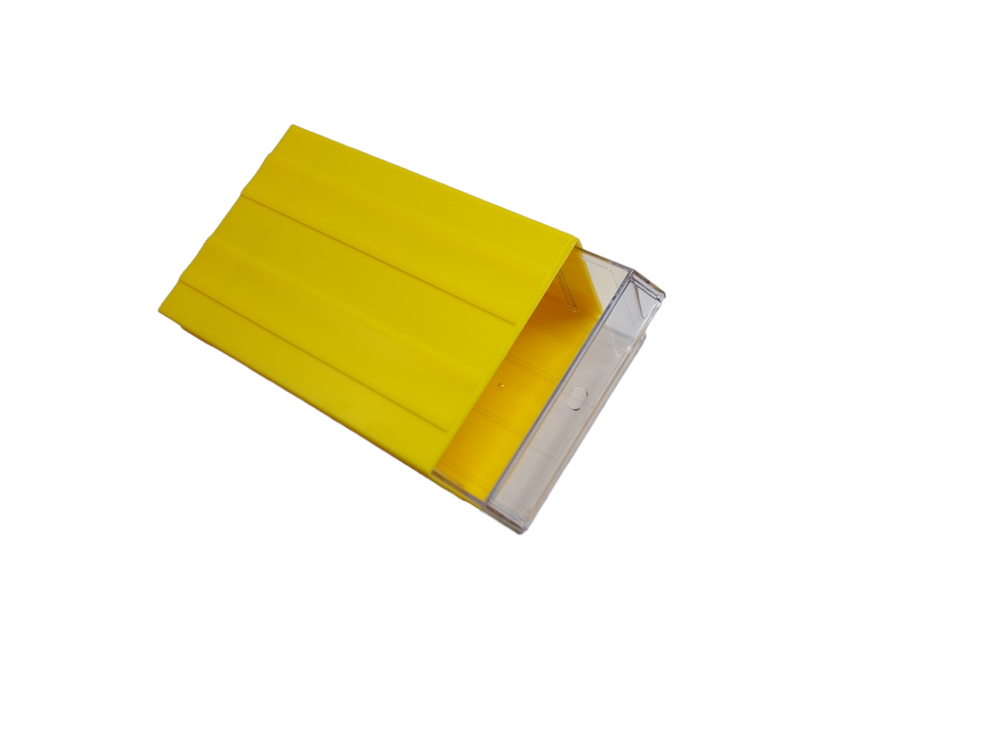 Yellow Stackable Plastic Storage Drawers L288xW182xH111mm with Removable Compartments