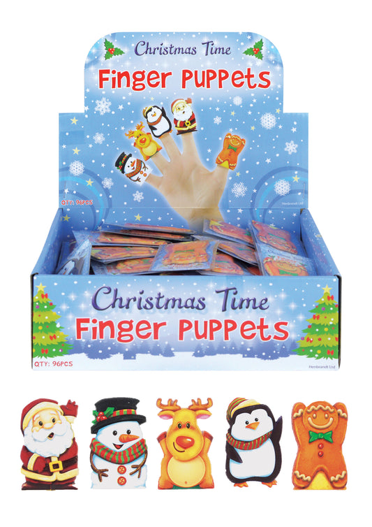 Pack of 12 Christmas Finger Puppets