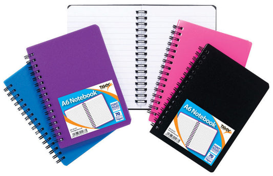 A6 Twinwire Polypropylene Cover 70 Sheet Notebook