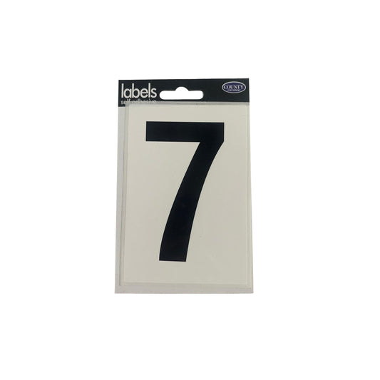 Number 7 Self Adhesive Wheelie Bin Label