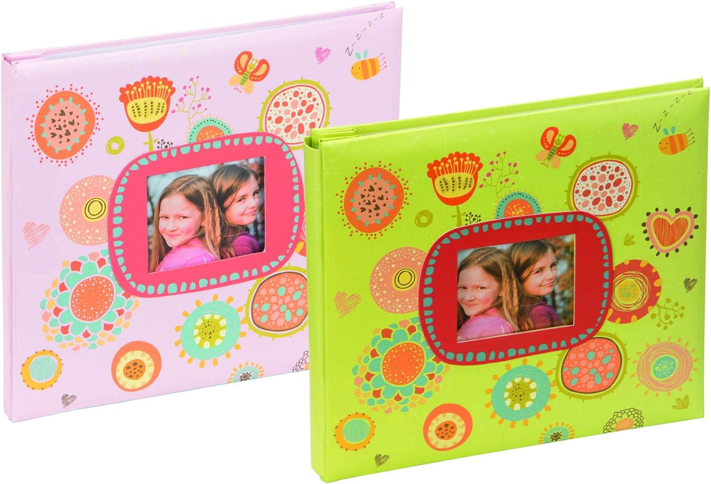 Kenro Pink Children's Scrapbook Colourful Patterned Paper with Photo Window