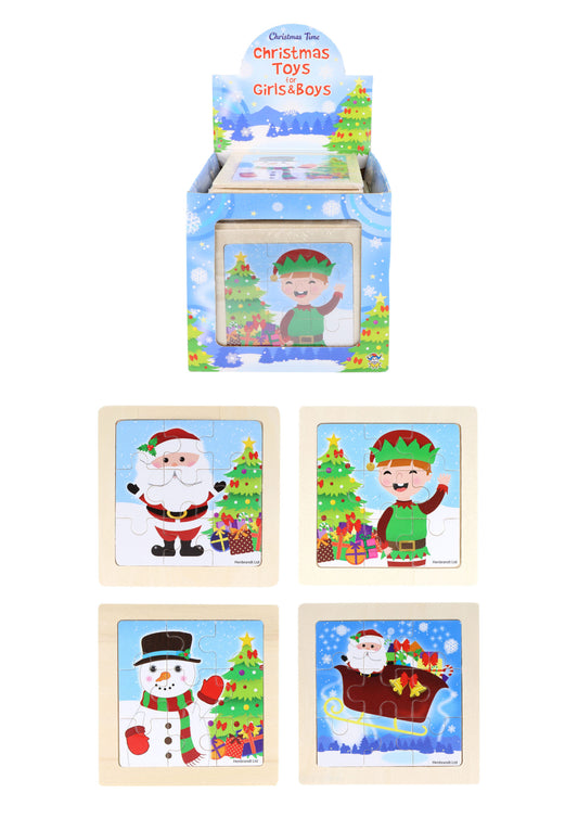 Wooden Christmas Mini Jigsaw Puzzle 11cm