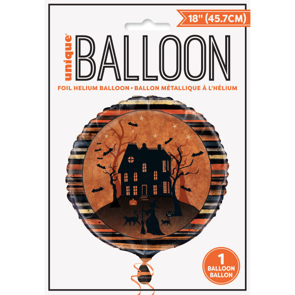 Full Moon Halloween Round Foil Balloon 18"