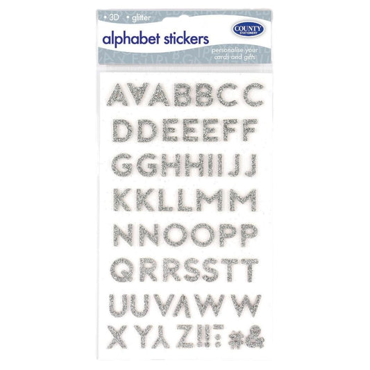 Silver Alphabet Stickers