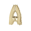 Gold Letter A Shaped Foil Balloon 14"