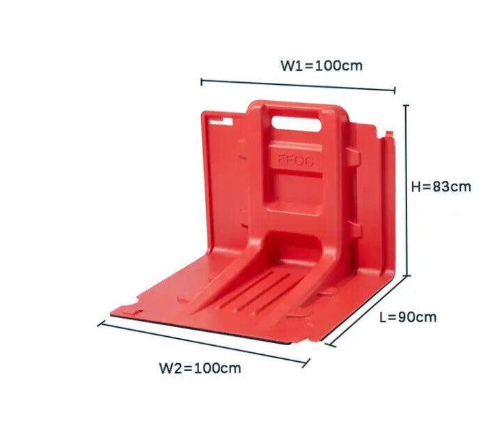 Straight Flood Control Barrier Baffle 90 x 100 x 83cm