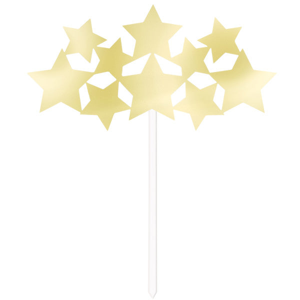 Gold Foil Stars Cake Topper