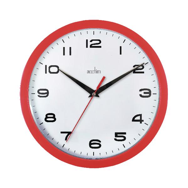 Acctim Aylesbury Wall Clock Red 92/303