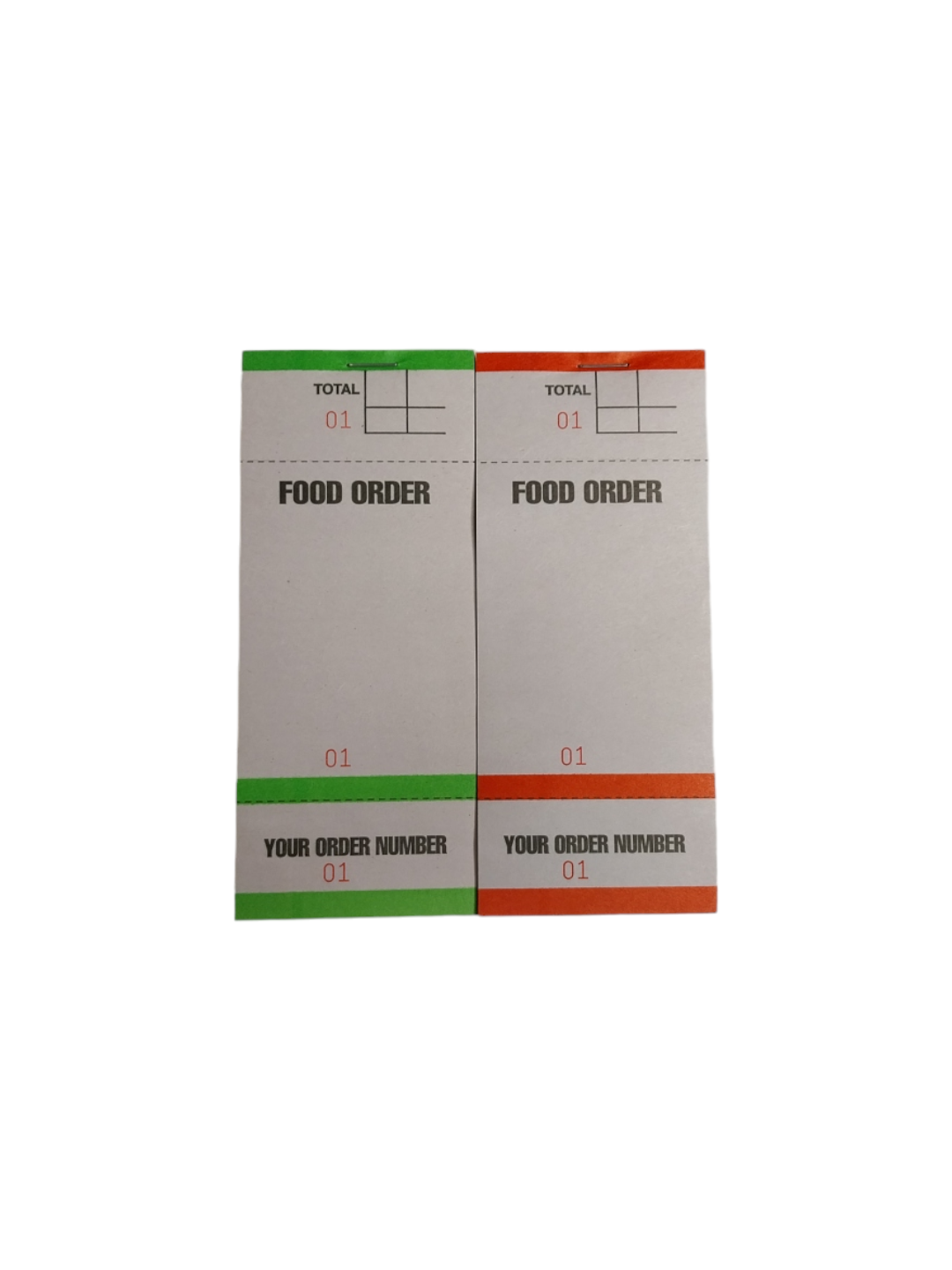 Pack of 10 63mm x 152mm Assorted Coloured Strip Restaurant Service Pads